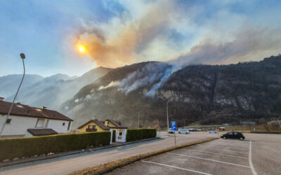 Incendio a Longarone e Fortogna